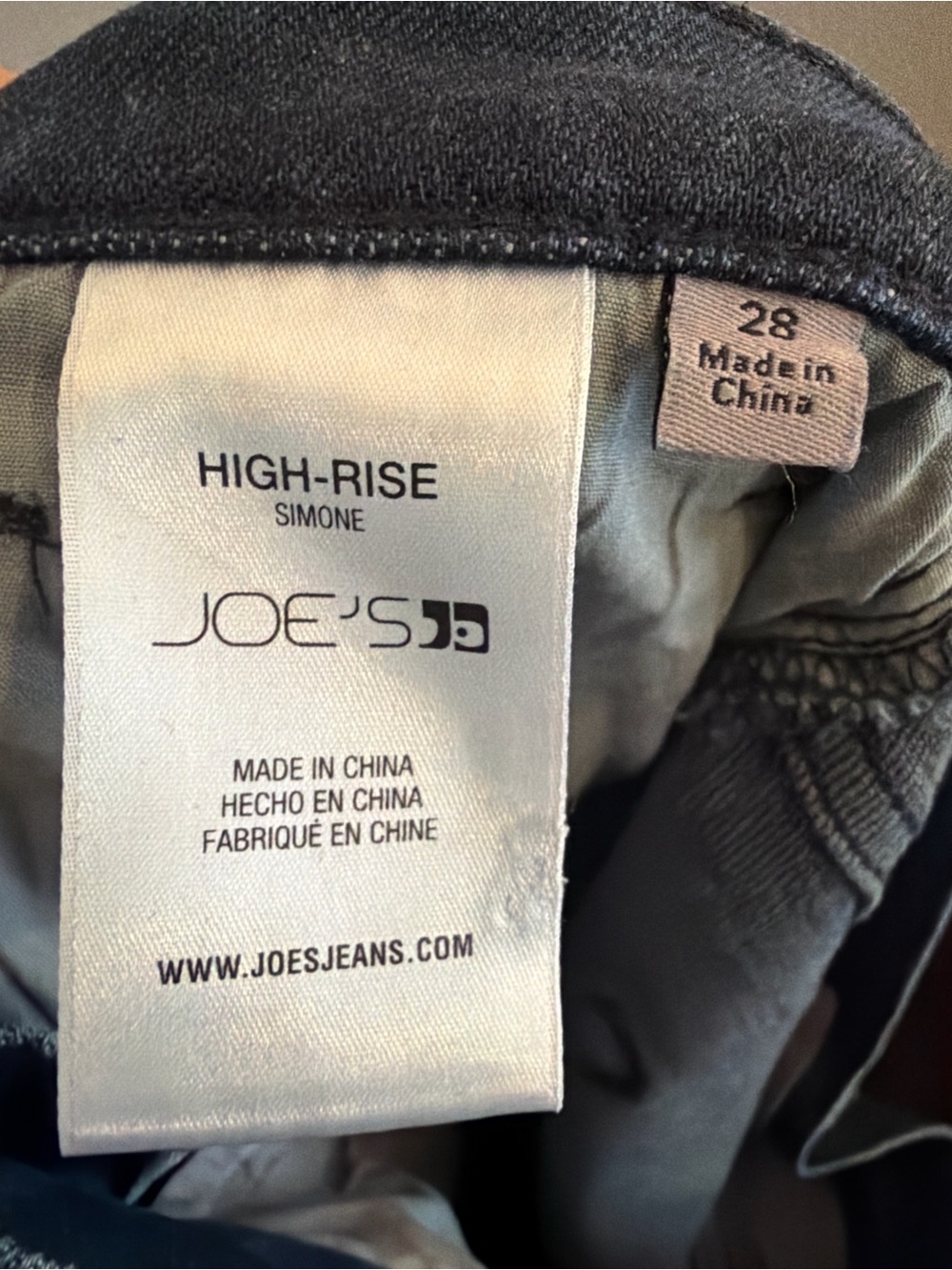 Joe’s Jeans High Rise Simone Straight Jeans Size 28 Dark Wash Premium Denim - Picture 7 of 8